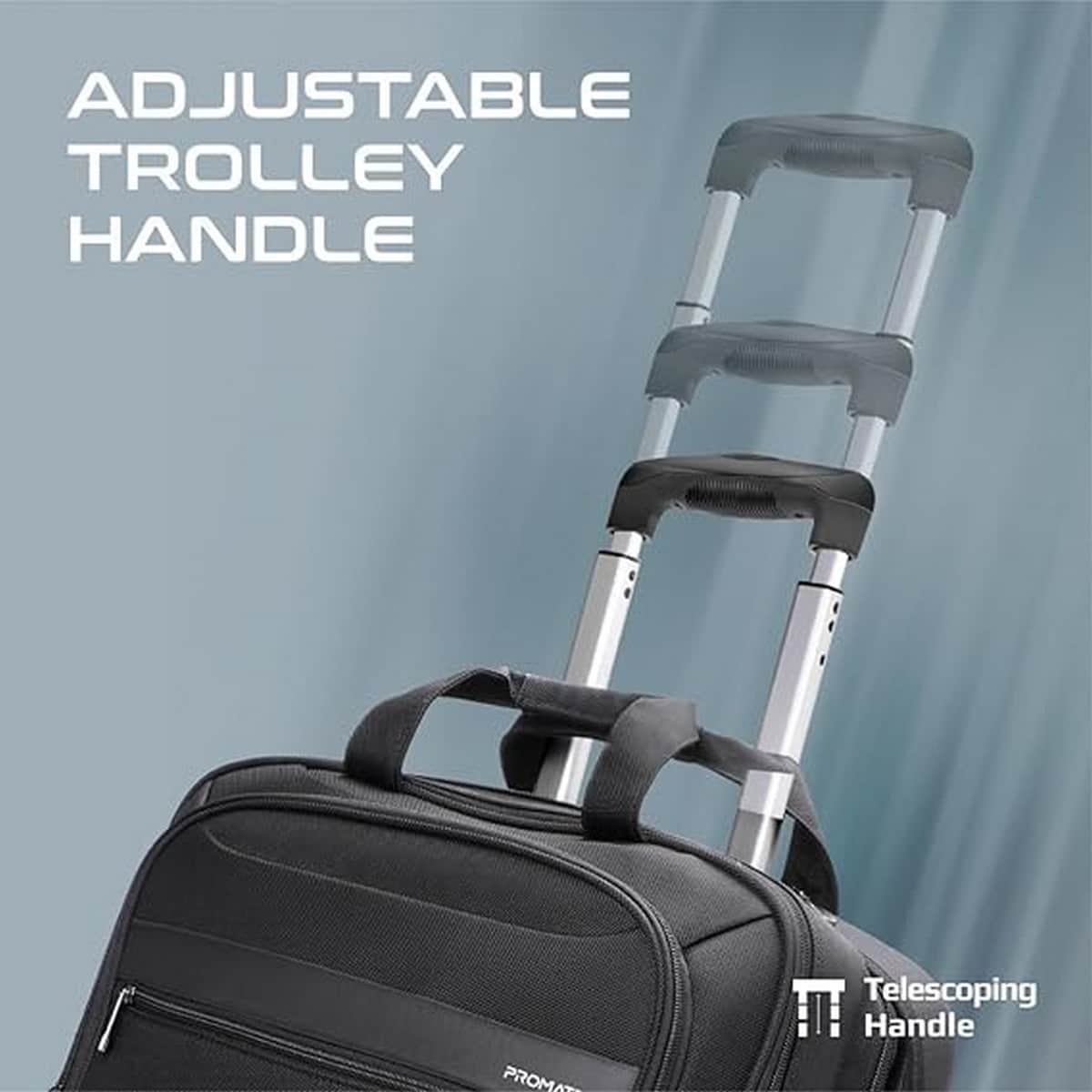 Promate 16" Water-Resistant Laptop Trolley Bag