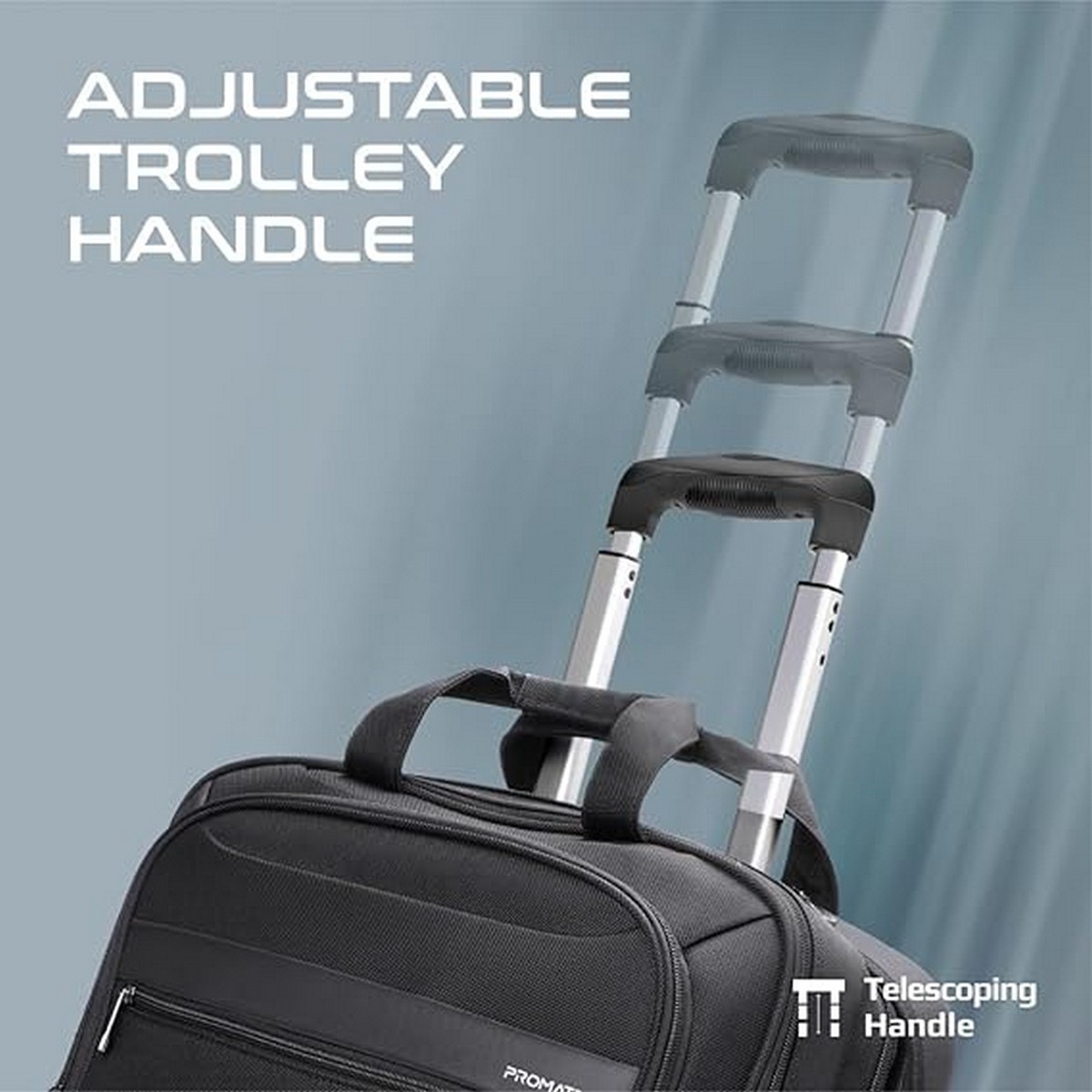 Promate 16" Water-Resistant Laptop Trolley Bag
