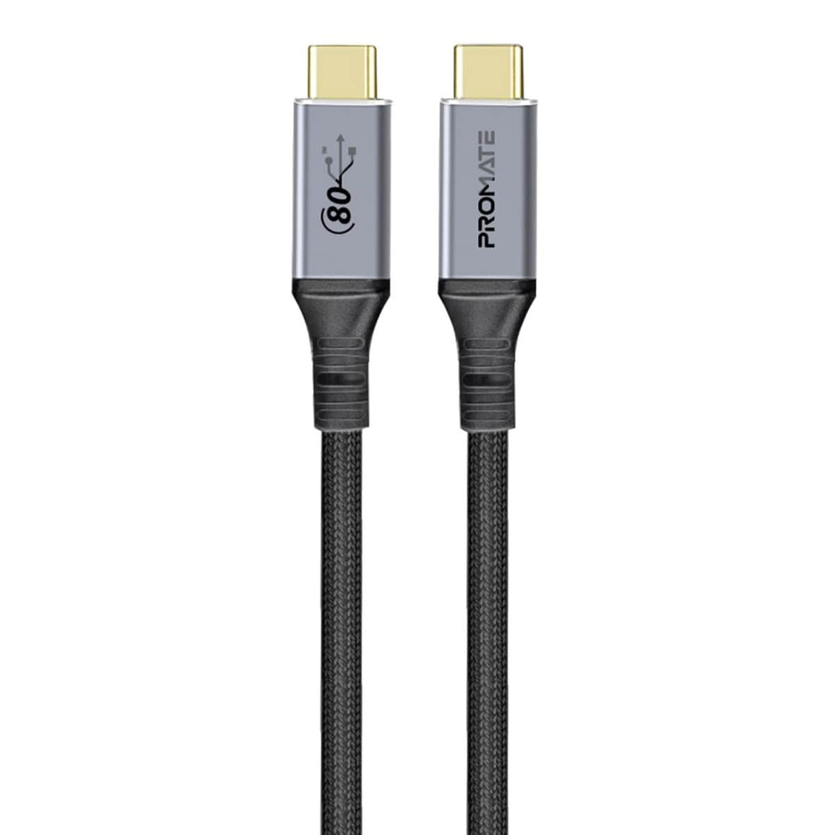 Promate 1.2m 240W 80Gbps USB4 to USB-C Cable