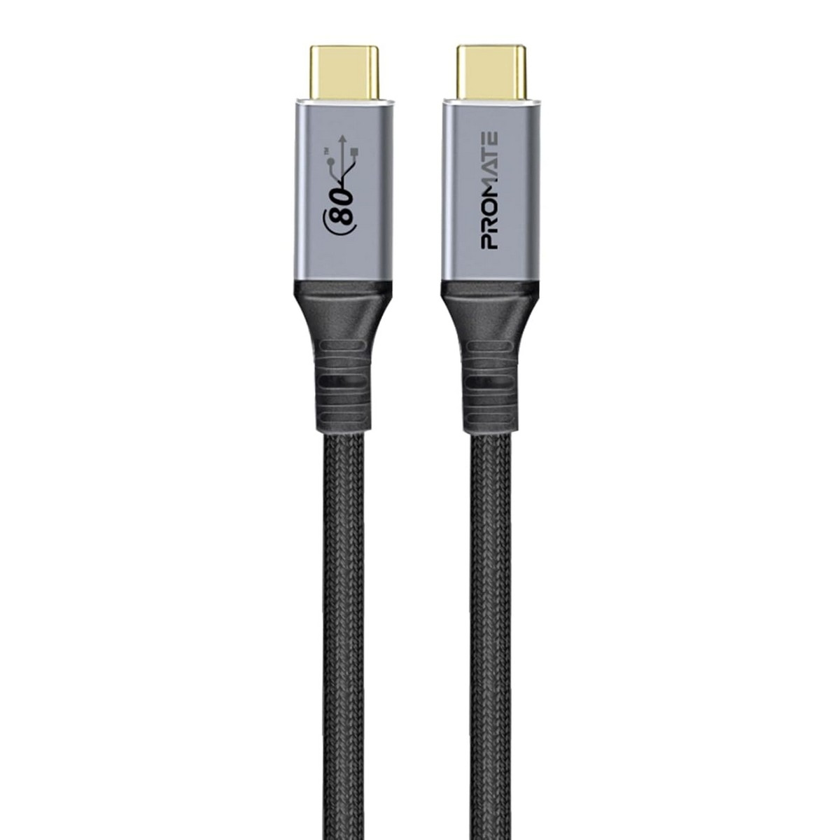 Promate 1.2m 240W 80Gbps USB4 to USB-C Cable