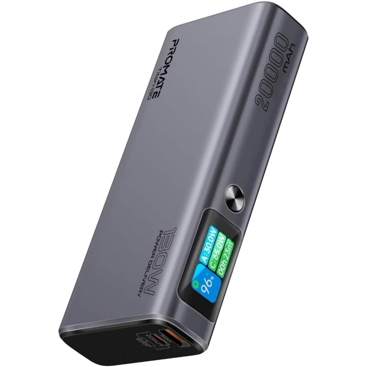 Promate 20000mAh 130W Power Delivery Ultra-Slim Power Bank