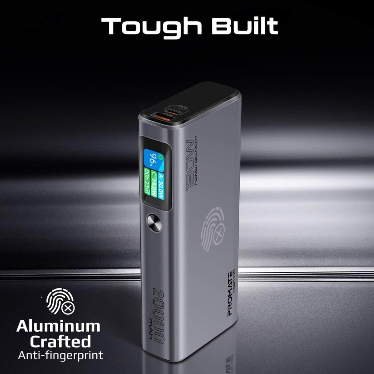 Promate 20000mAh 130W Power Delivery Ultra-Slim Power Bank