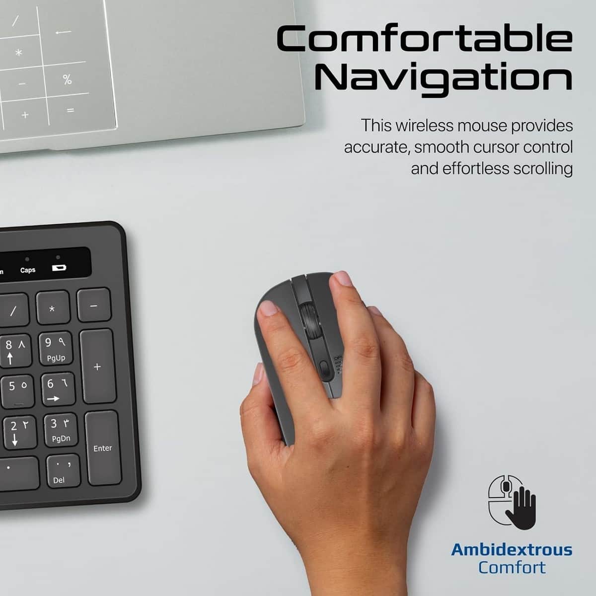 Promate 2.4GHz Wireless Keyboard & Mouse Combo