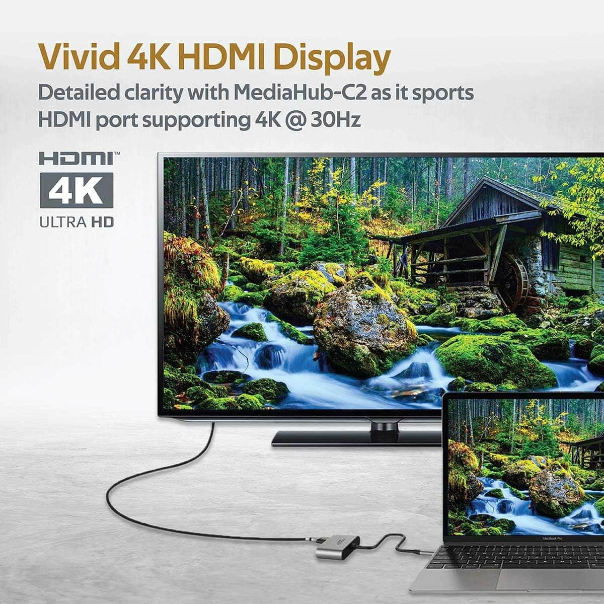 Promate 2-in-1 USB-C to VGA & HDMI Adapter