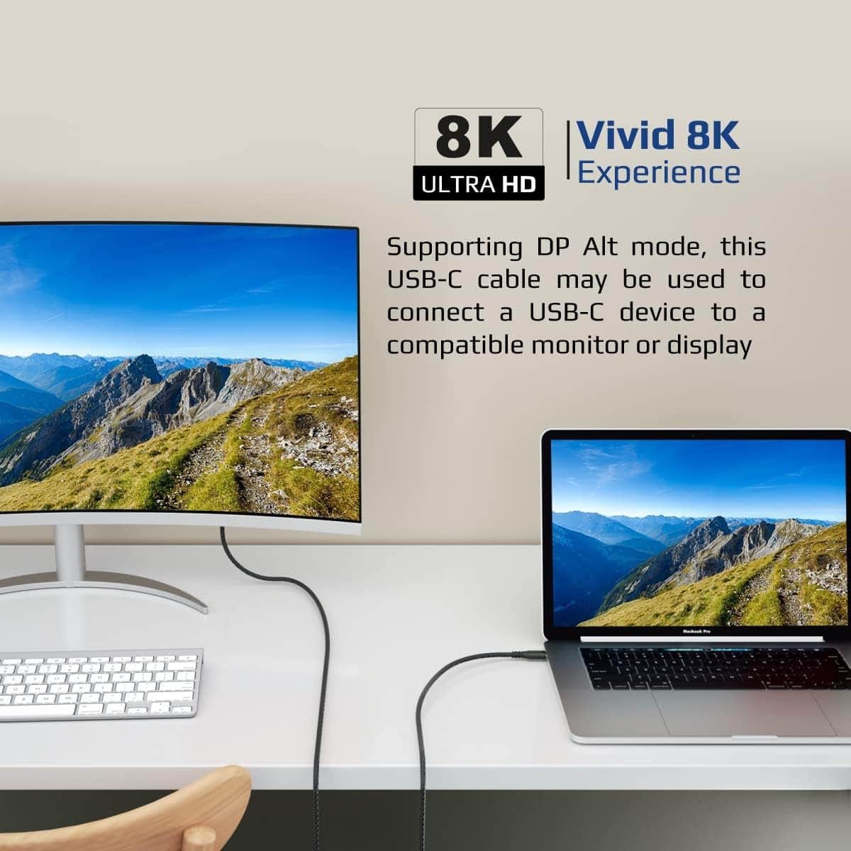 Promate 240W Thunderbolt 3 USB-C to USB-C Cable