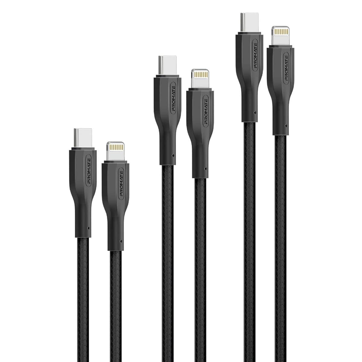 بروميت مجموعة 3 كابلات USB-C إلى Lightning