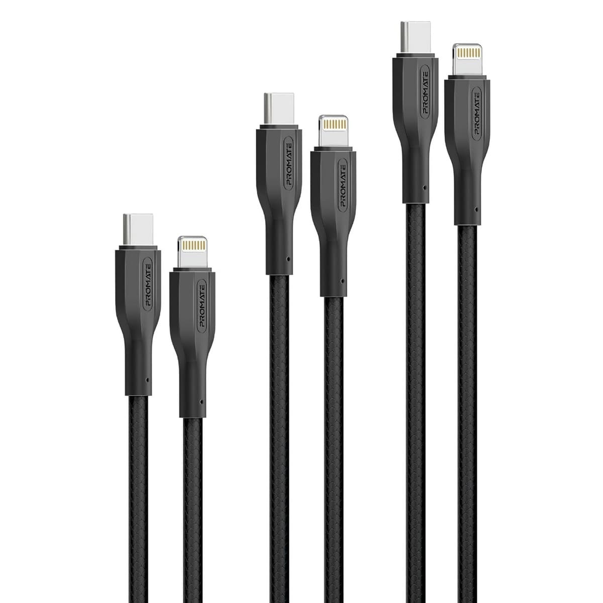بروميت مجموعة 3 كابلات USB-C إلى Lightning