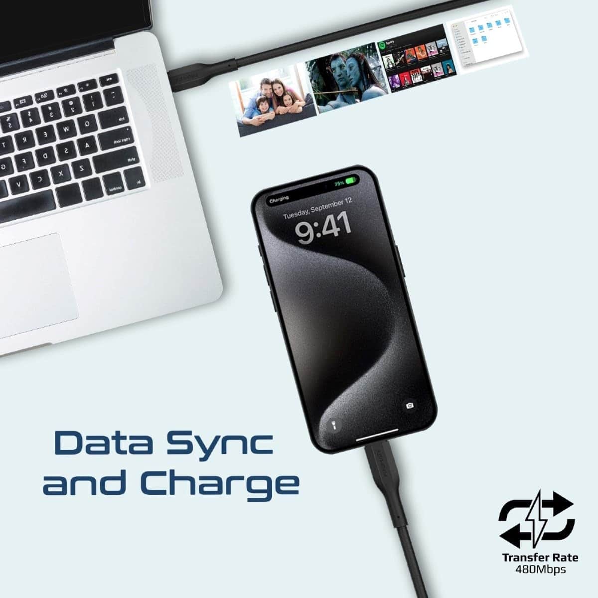 Promate 3-Piece USB-C to USB-C Cable Kit