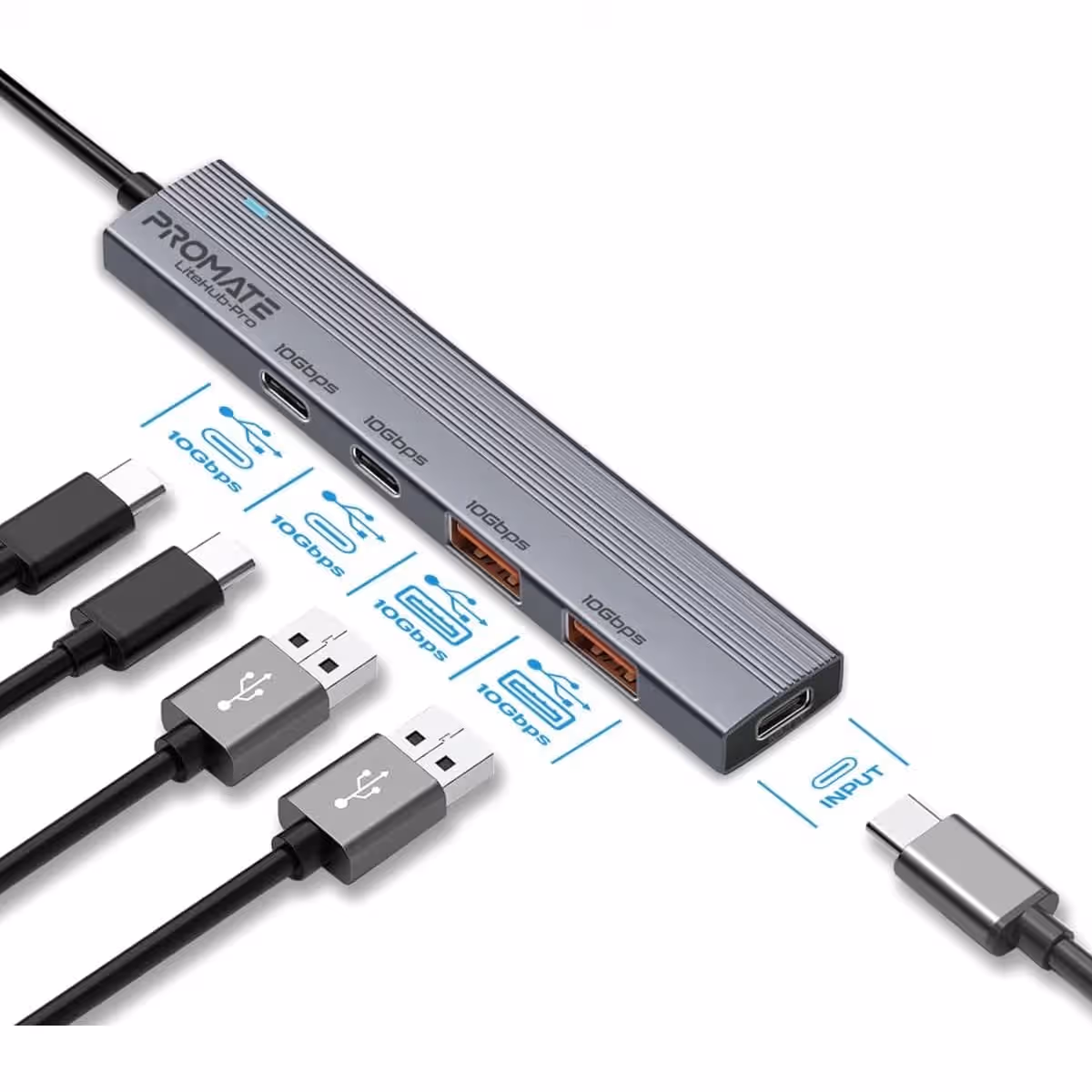 Promate 4-in-1 Multi-Display USB-C Hub