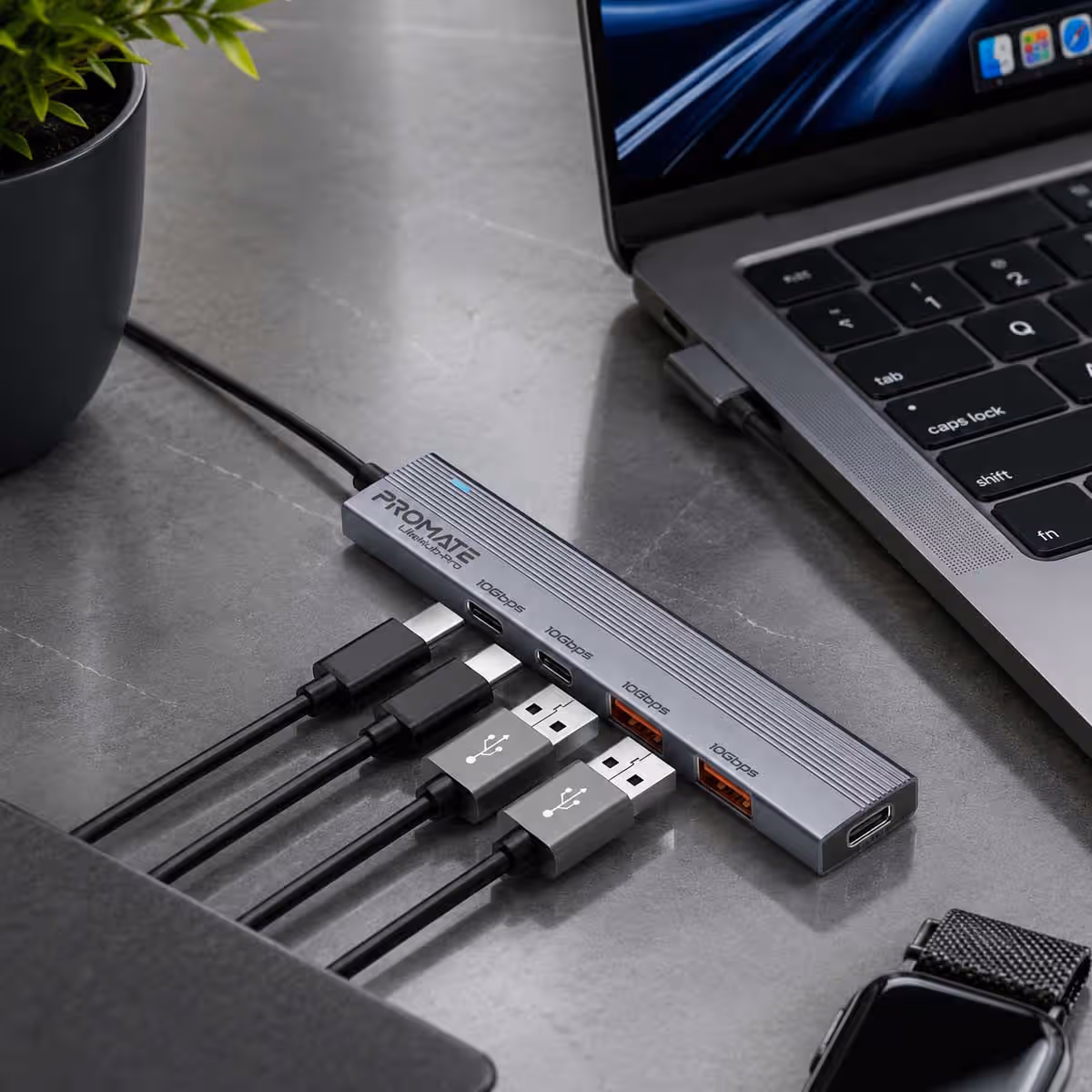 Promate 4-in-1 Multi-Display USB-C Hub
