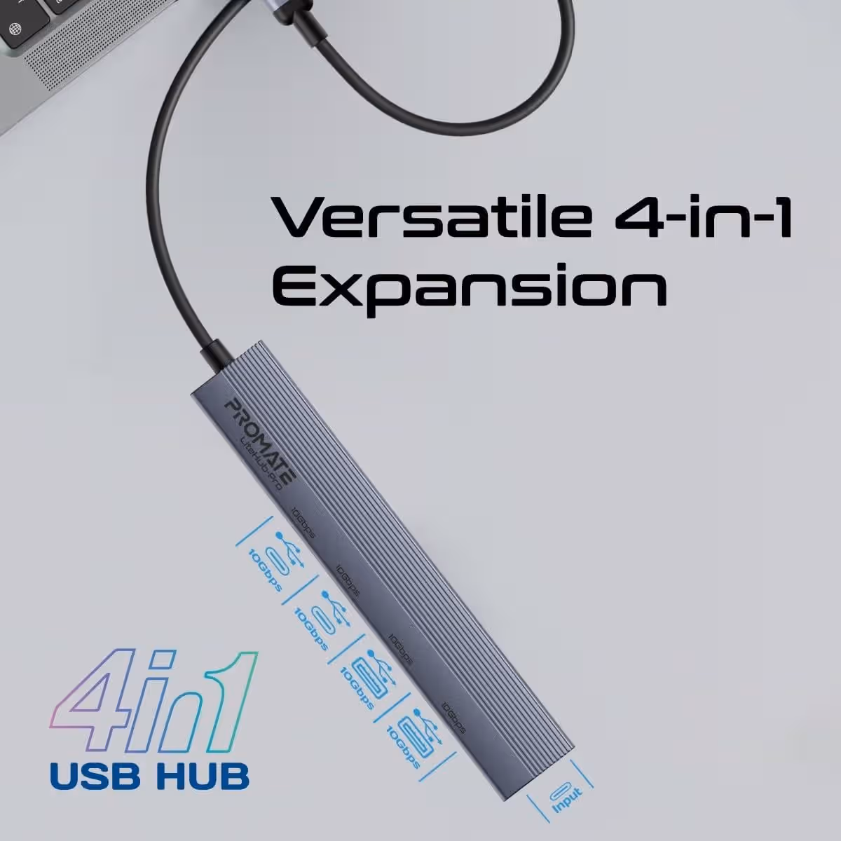 Promate 4-in-1 Multi-Display USB-C Hub