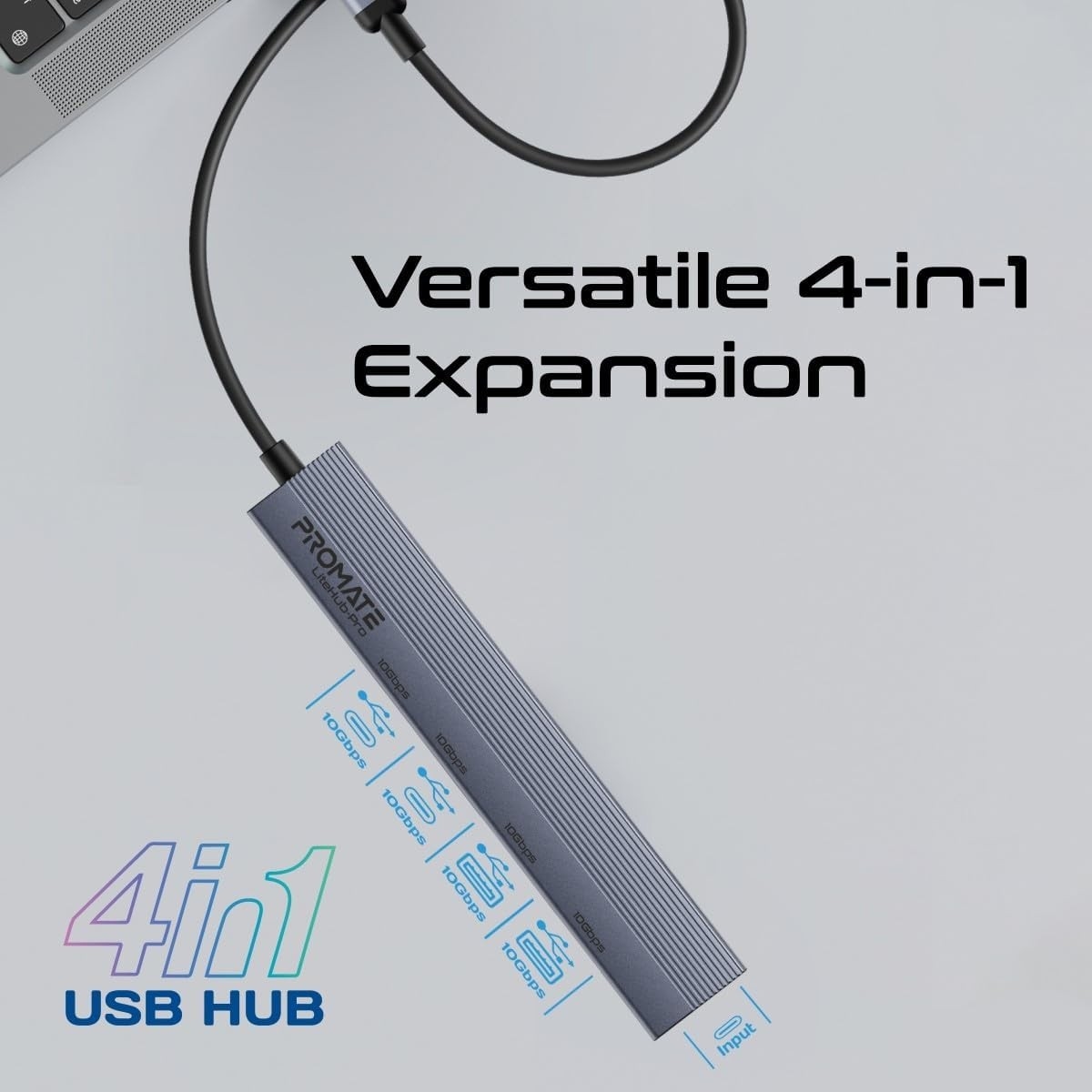 بروميت موزع USB-C متعدد الشاشات 4 في 1