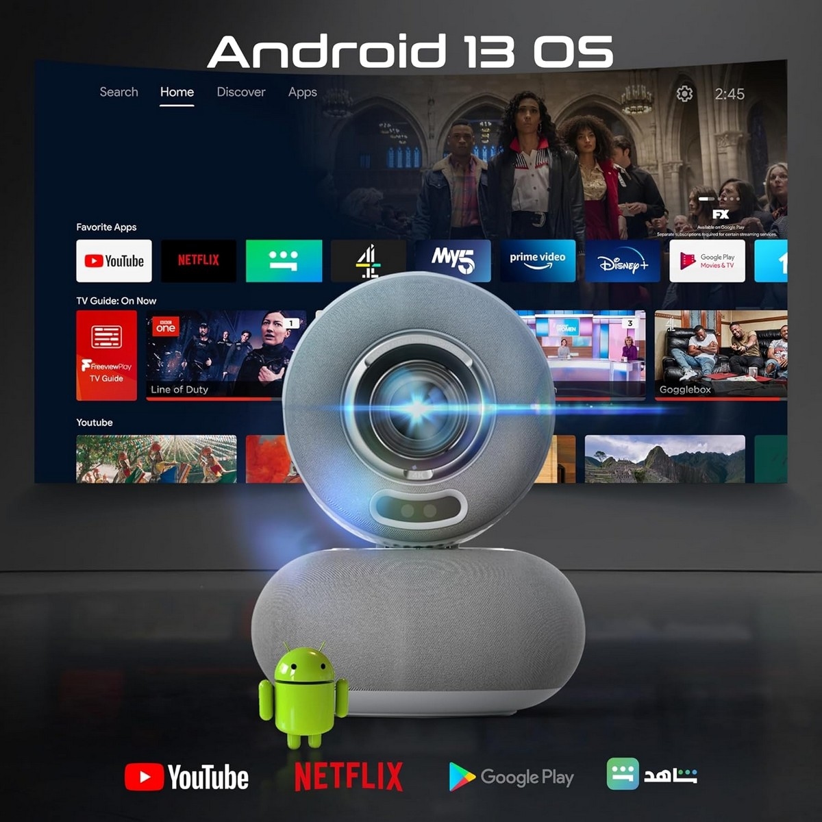 بروميت جهاز عرض LCD لاسلكي صغير بدقة 4K