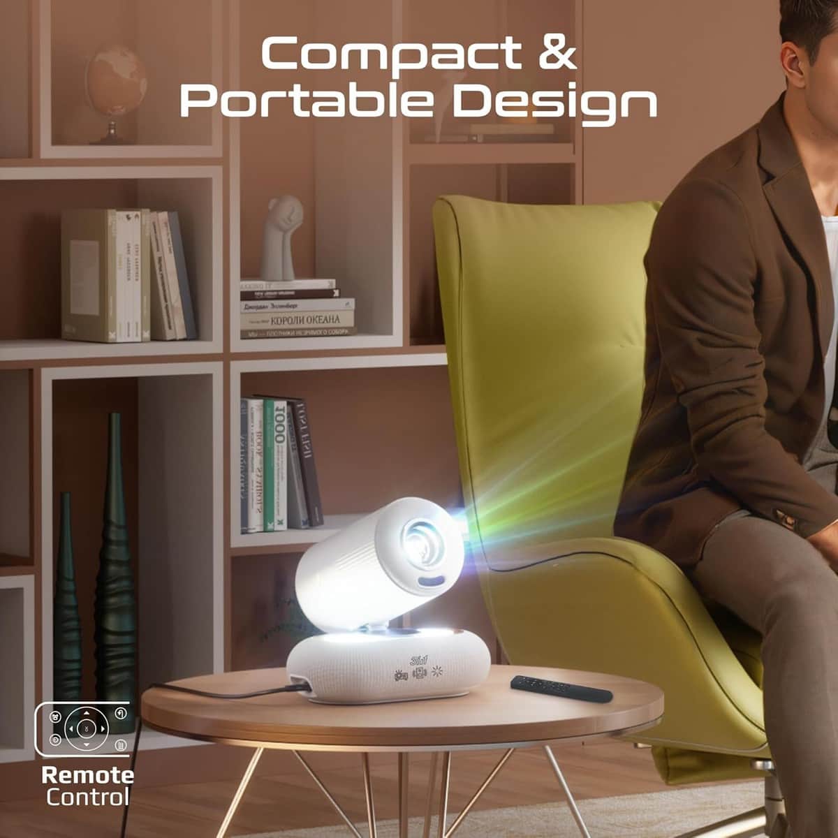 Promate 4K Wireless LCD Mini Projector