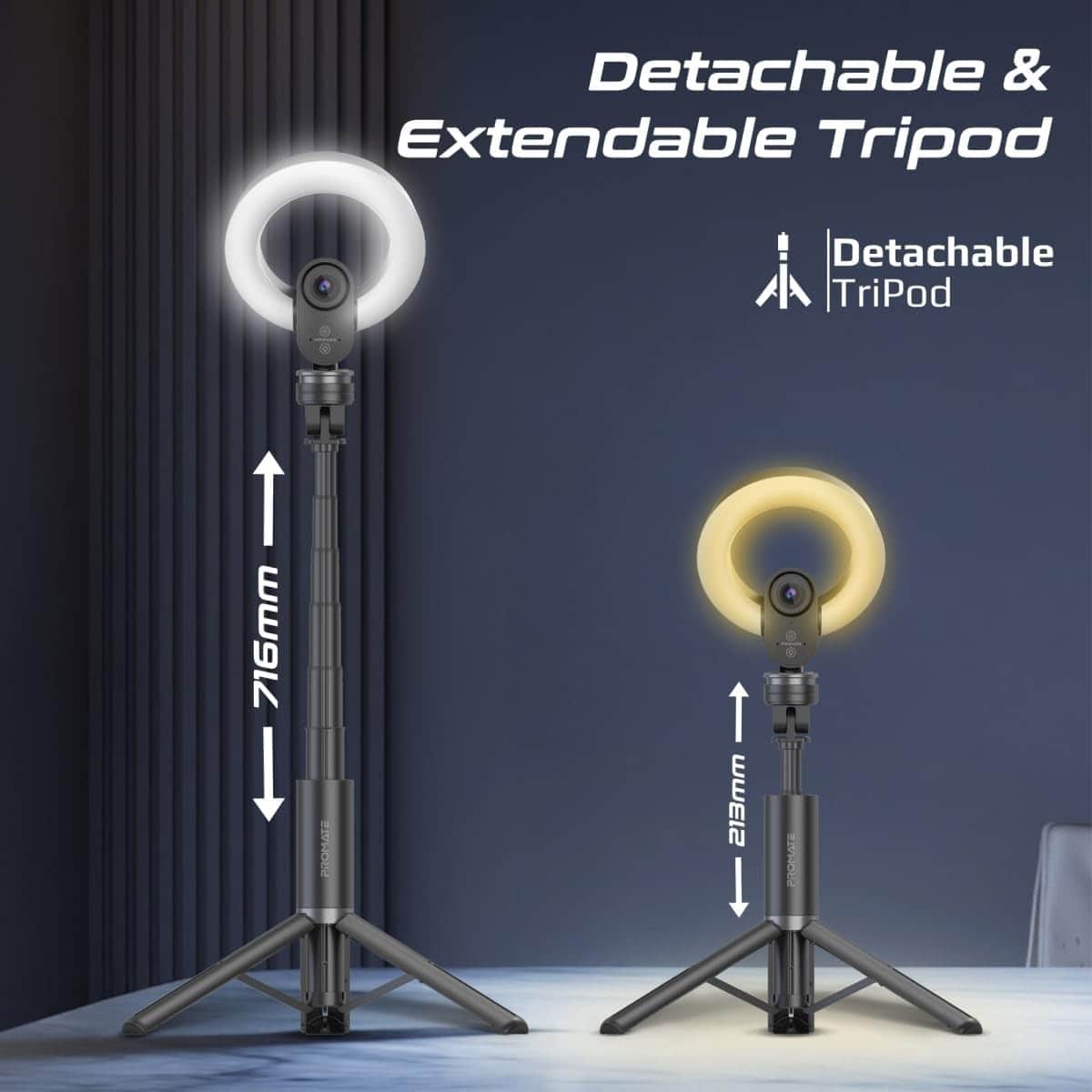 Promate 5.5" Ring Light 2K Ultra HD Webcam