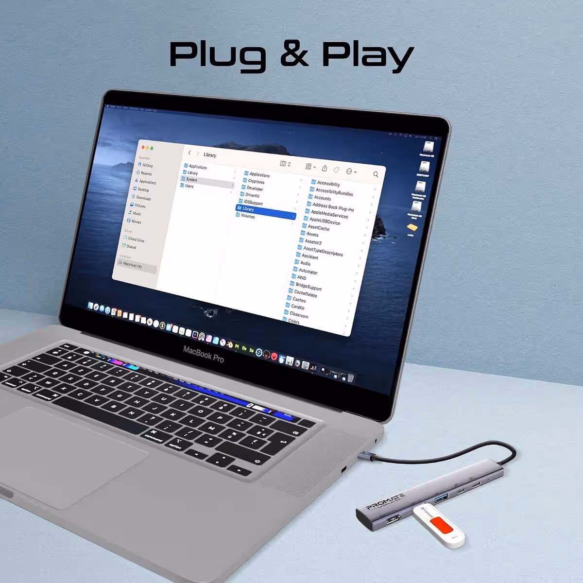 بروميت موزع USB-C متعدد المنافذ 5 في 1 بدقة 4K بمعدل 60 هرتز