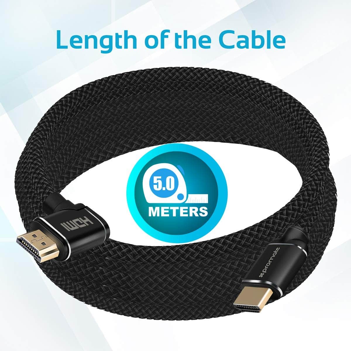 Promate 4K Ultra HD Right-Angle HDMI Cable