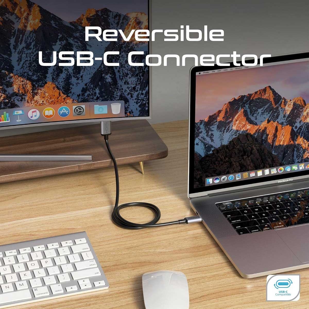 Promate 6ft 4K 60Hz USB-C to HDMI Cable