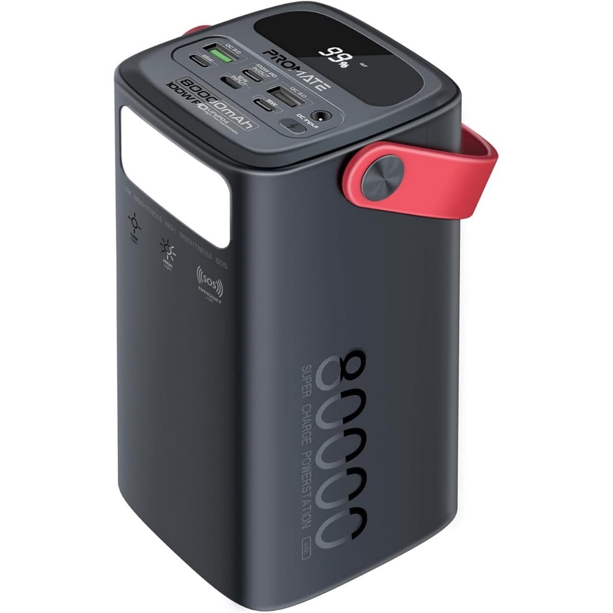 بروميت محطة طاقة محمولة LiFePO4 بسعة 80000 مللي أمبير، 100 واط، USB-C PD