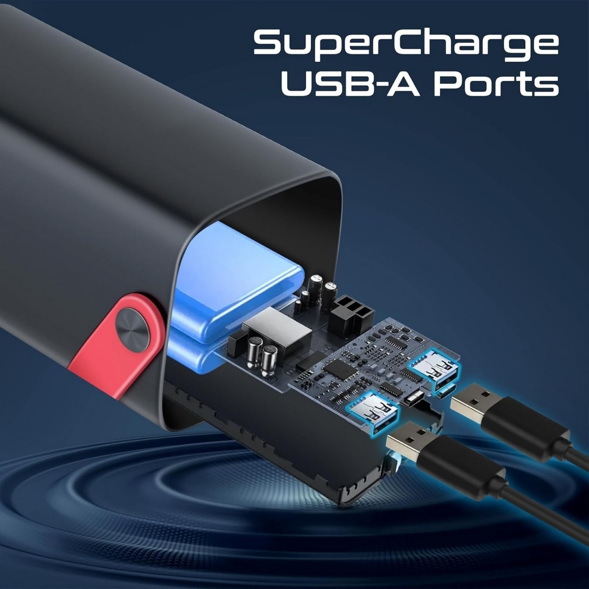 Promate 80000mAh 100W USB-C PD LiFePO4 Portable Power Station