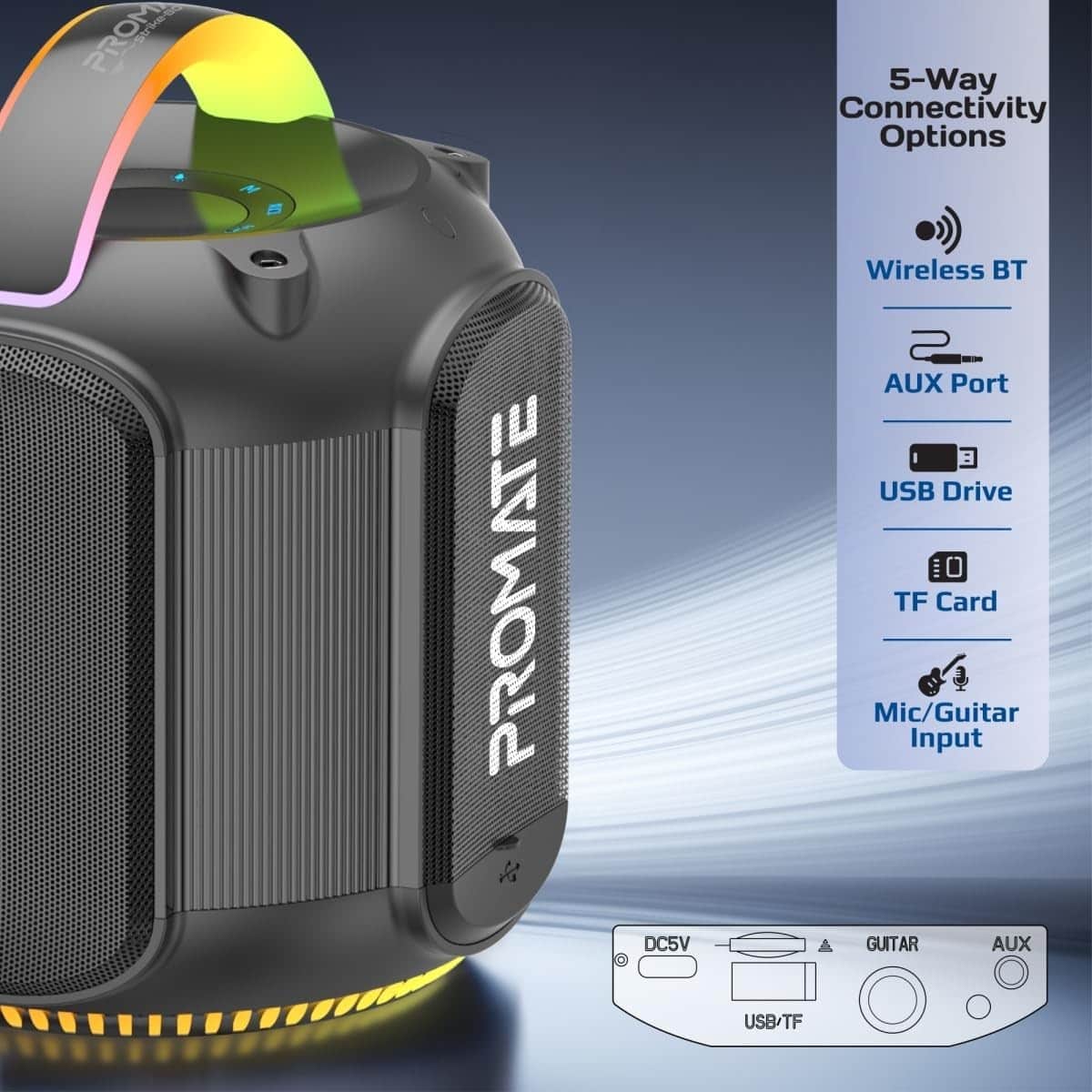 Promate 80W TWS Outdoor Bluetooth Speaker