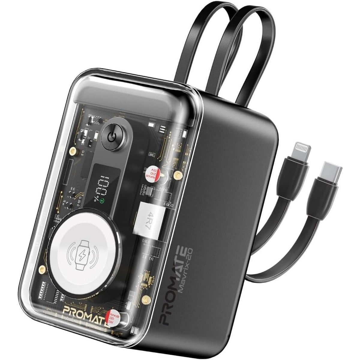 Promate 20000mAh 35W Transparent Power Bank
