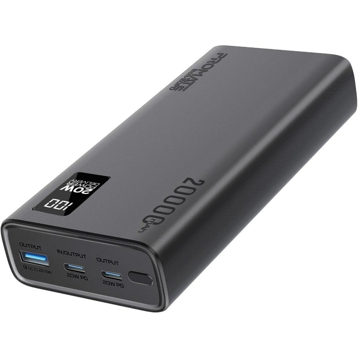 Promate 20000mAh Compact Smart Charging Power Bank