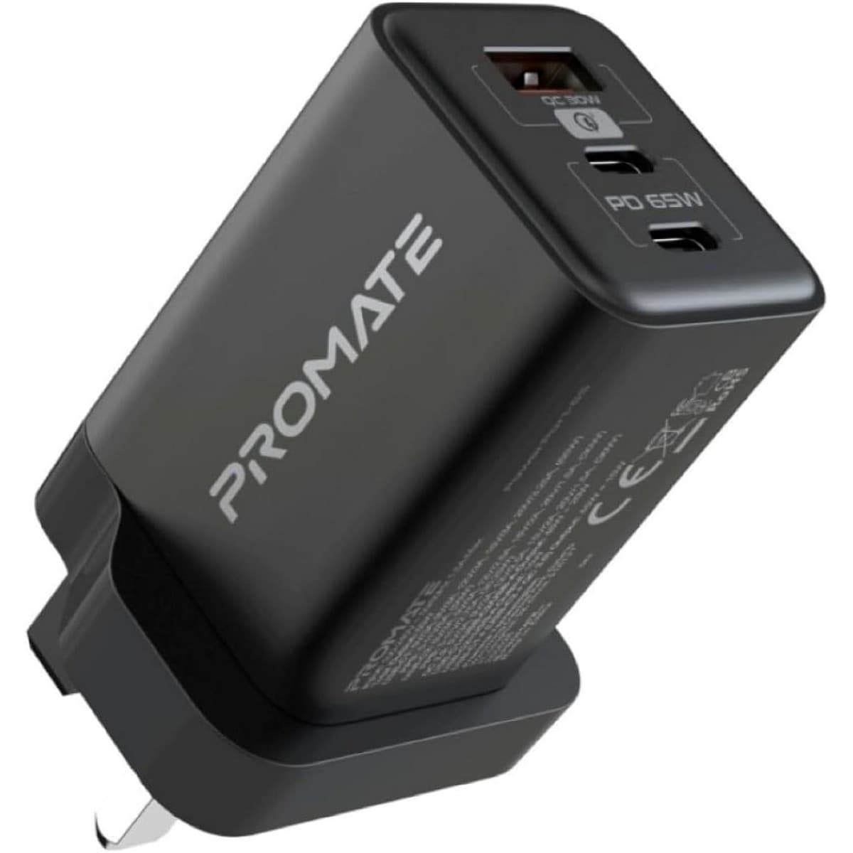 بروميت شاحن حائط 65W بتقنية GaN مع منفذي USB-C