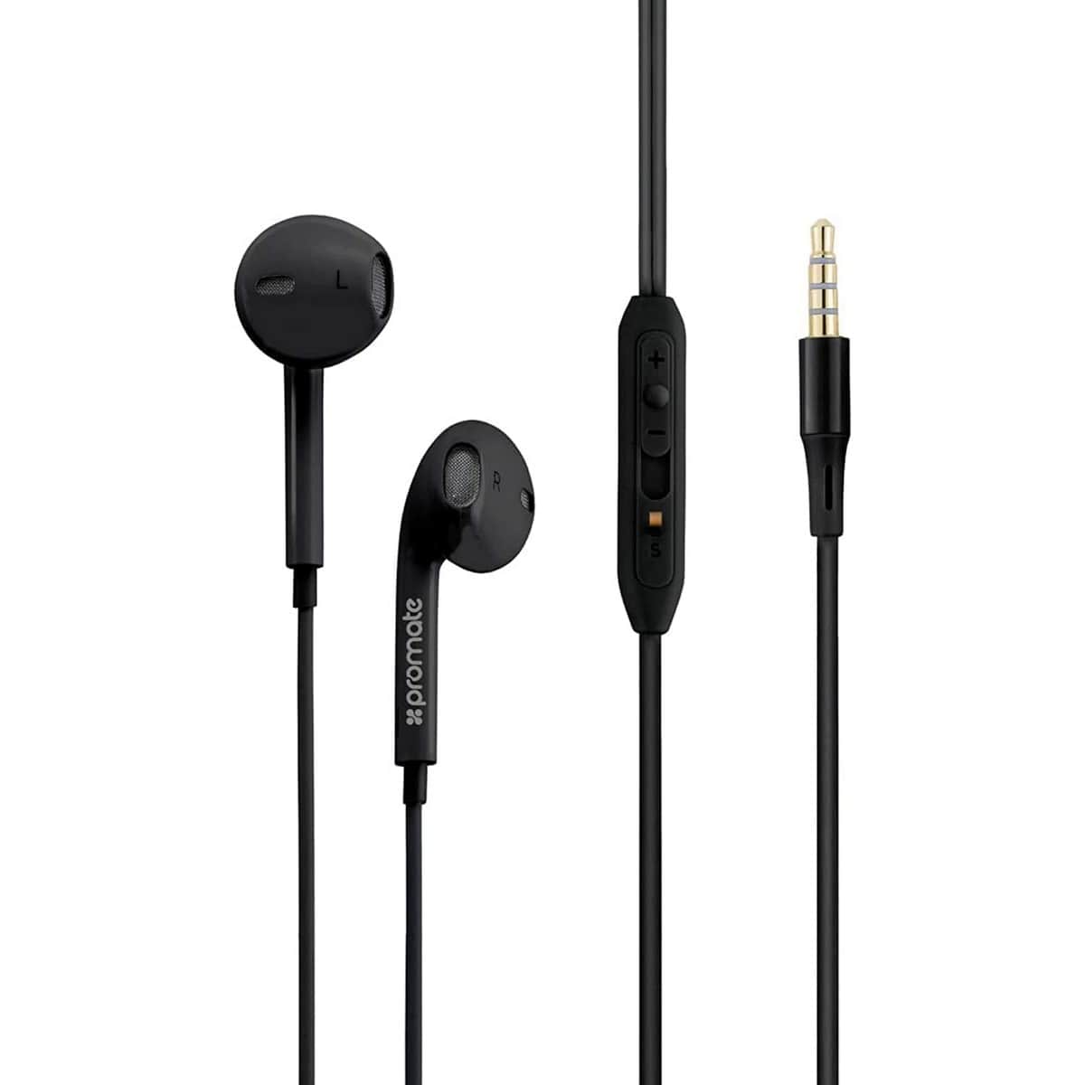 Promate Black GearPod-IS2 3.5mm In-Ear Wired Earphones