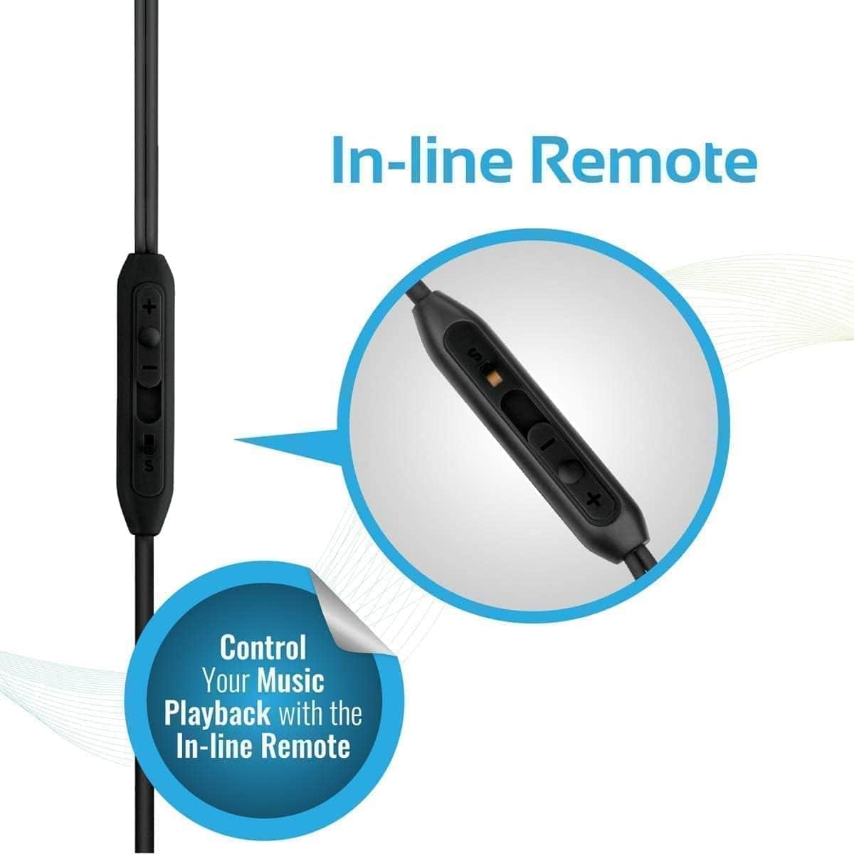 Promate Black GearPod-IS2 3.5mm In-Ear Wired Earphones