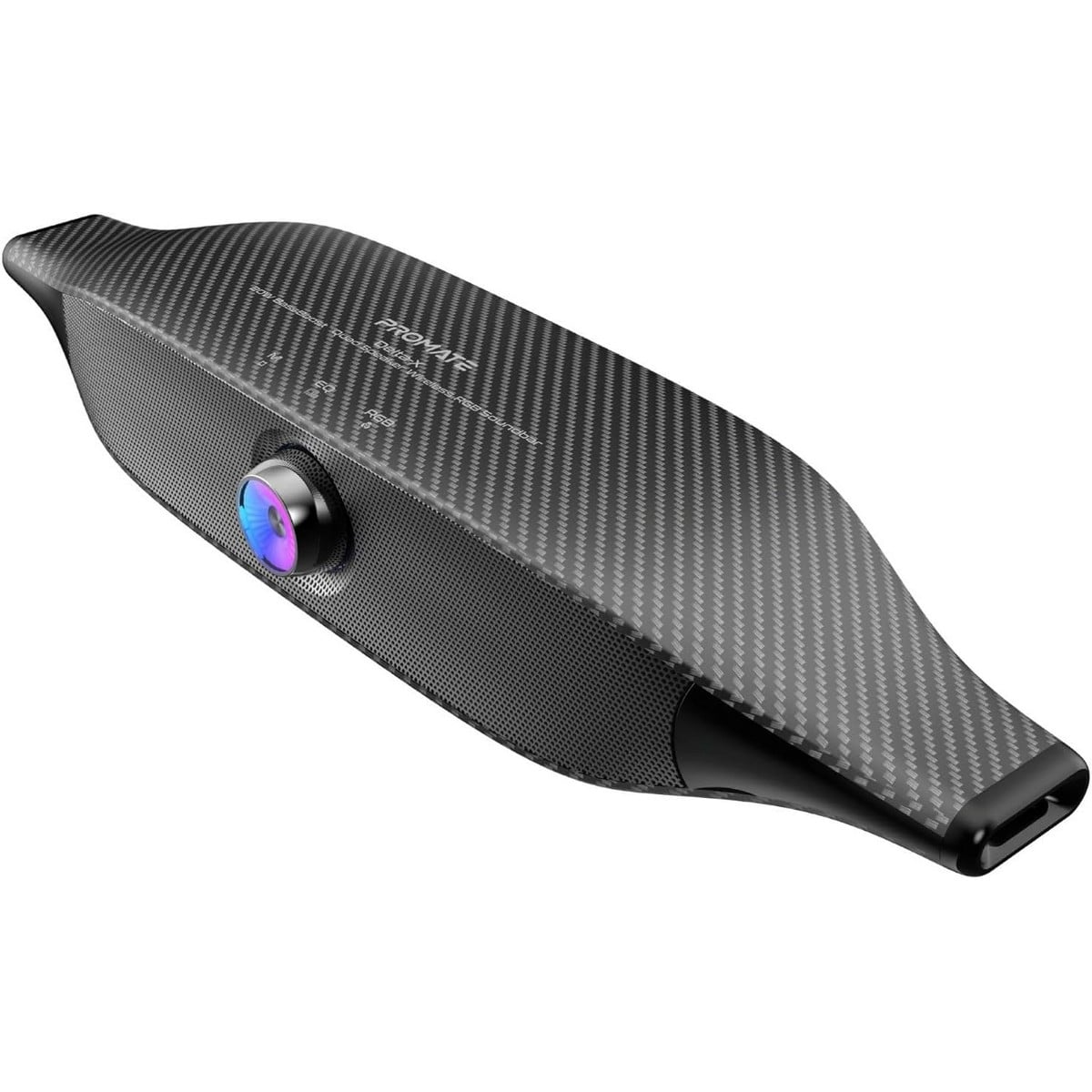 بروميت مكبر صوت بلوتوث ستيريو HD بقدرة 20 واط، تيتانيوم أسود