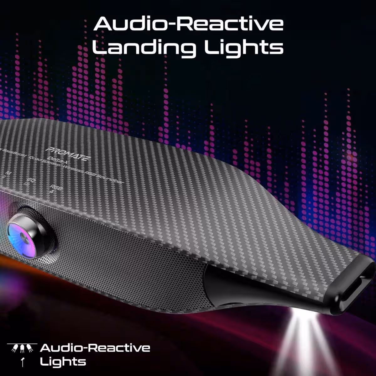 Promate Black Titanium 20W HD Stereo Bluetooth Speaker