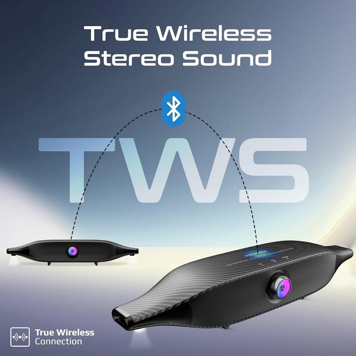 Promate Black Titanium 20W HD Stereo Bluetooth Speaker