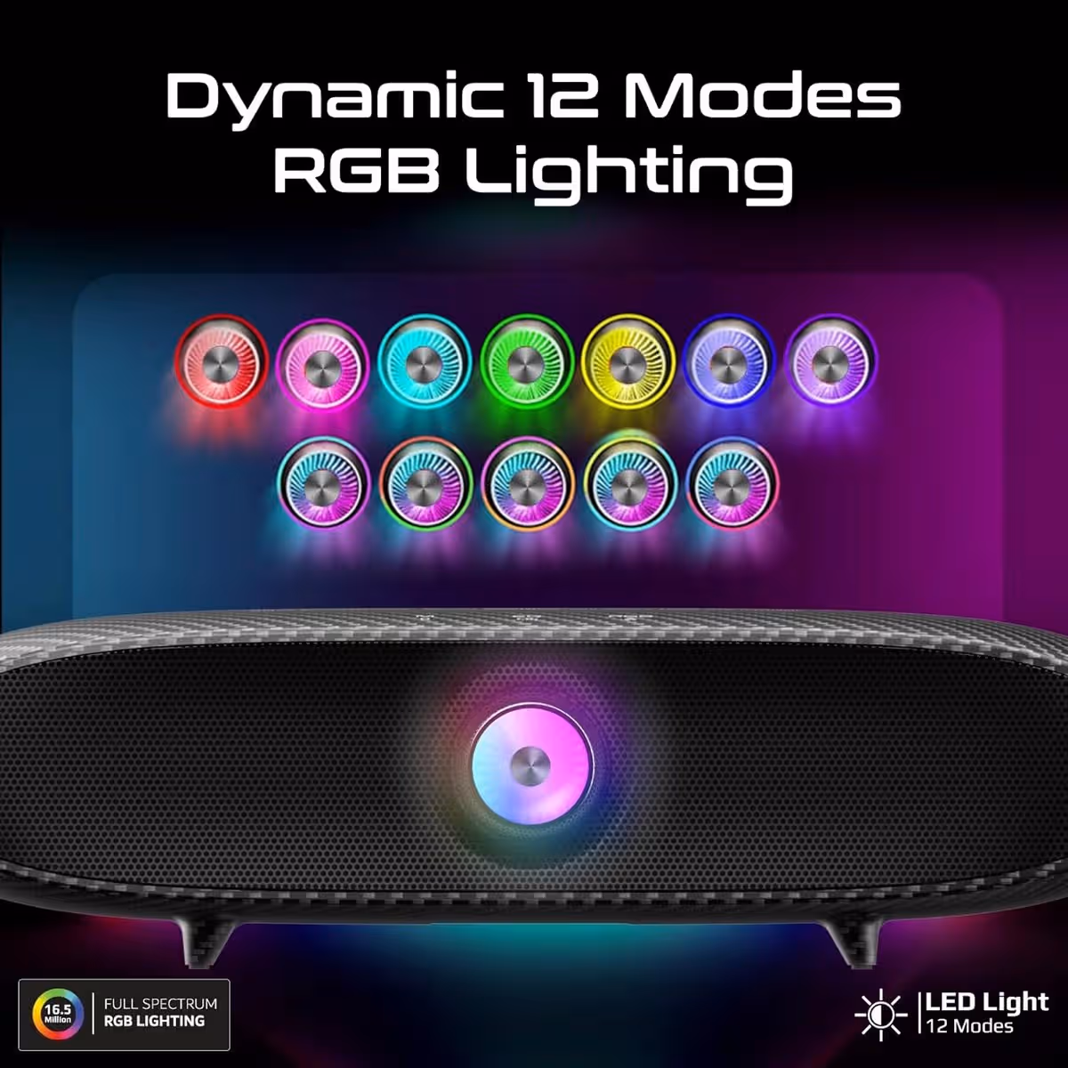 Promate Black Titanium 20W HD Stereo Bluetooth Speaker