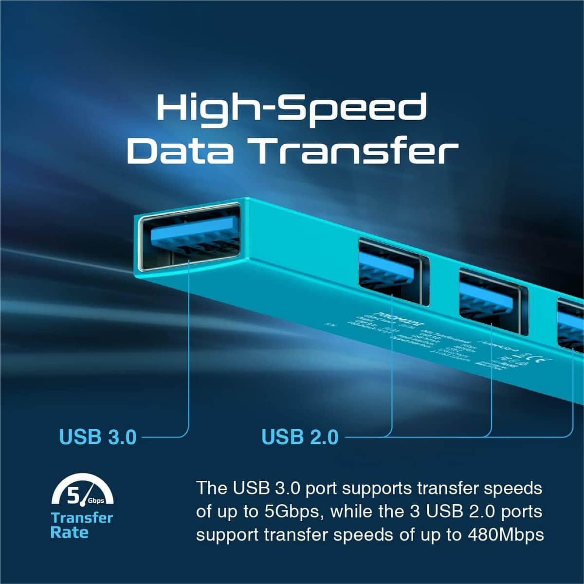 Promate LiteHub-4 4-in-1 USB-C Hub