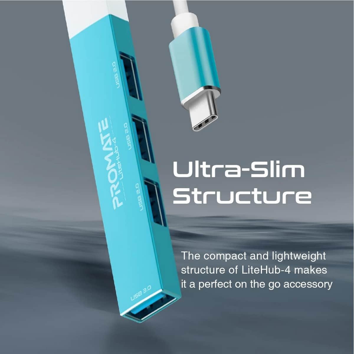 Promate LiteHub-4 4-in-1 USB-C Hub