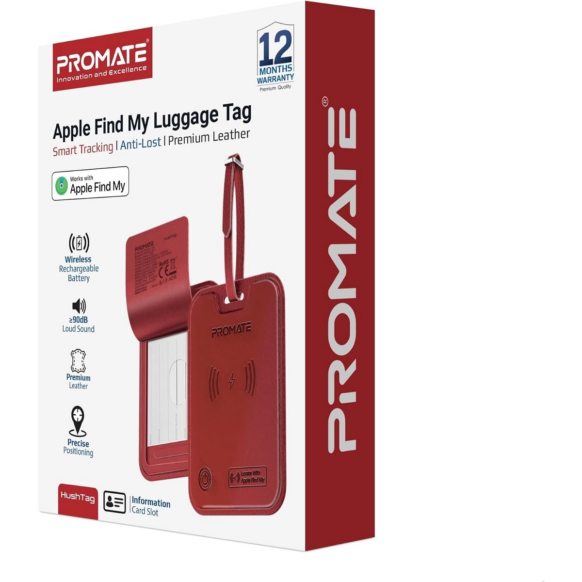 Promate Smart Leather Luggage Tag
