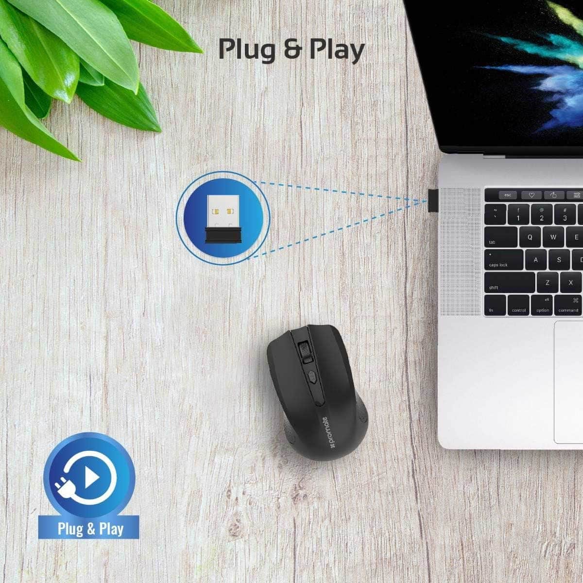 بروميت ماوس لاسلكي بصري محمول Clix-8 بتردد 2.4GHz