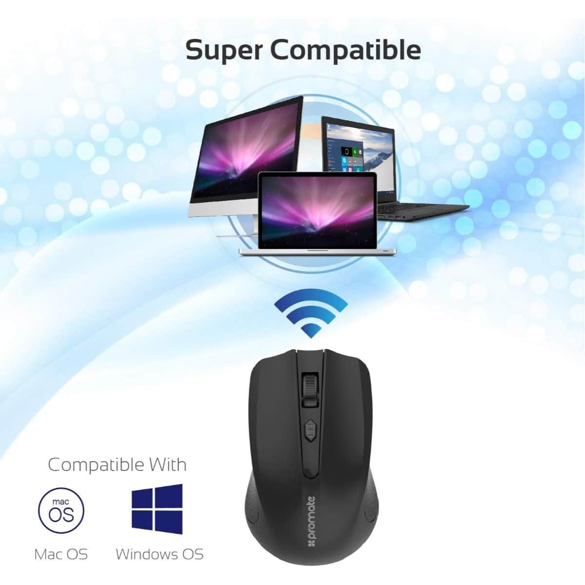 بروميت ماوس لاسلكي بصري محمول Clix-8 بتردد 2.4GHz