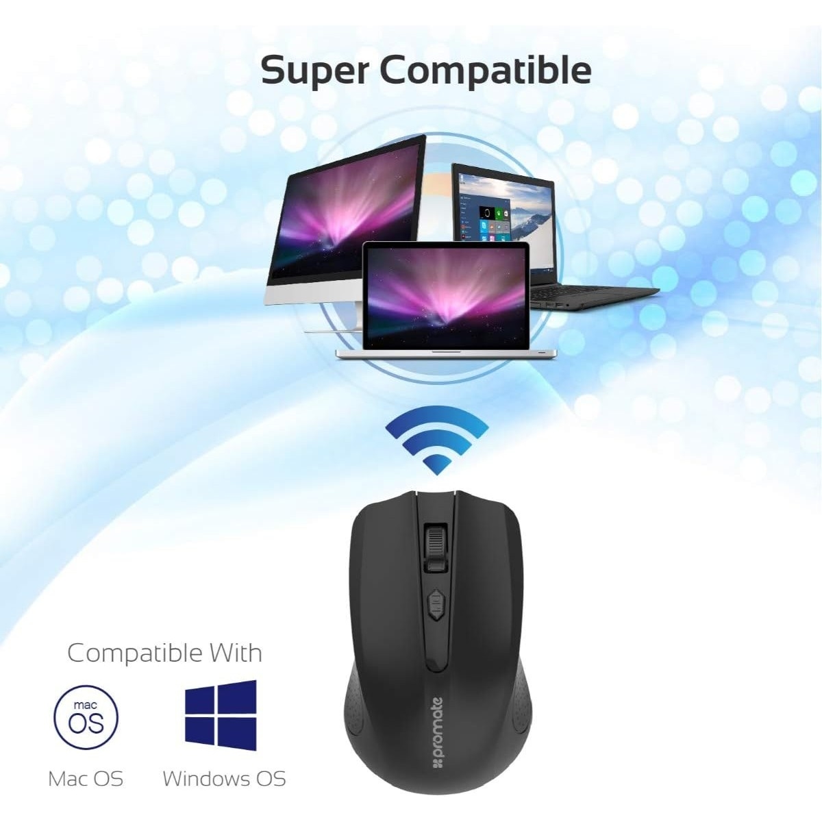 بروميت ماوس لاسلكي بصري محمول Clix-8 بتردد 2.4GHz