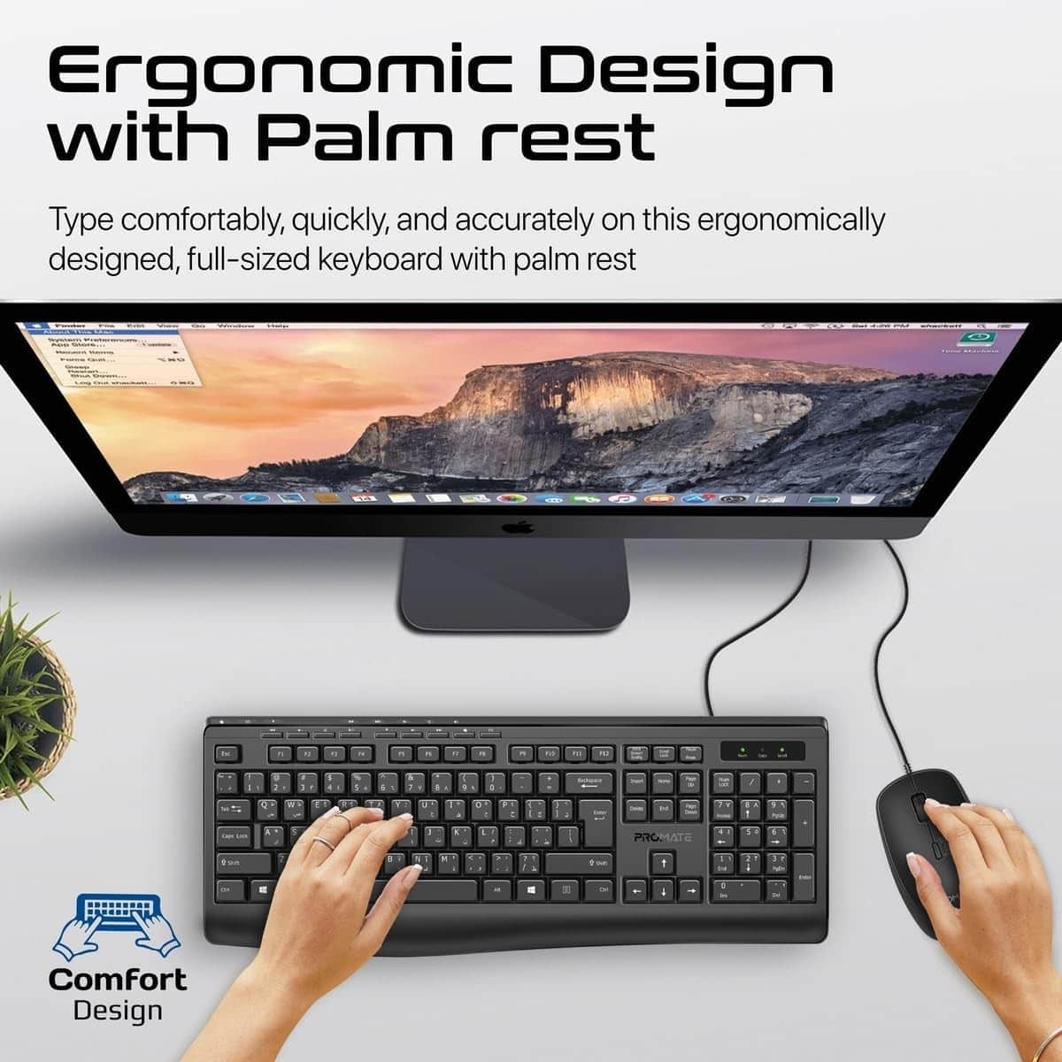 Promate Combo-CM4 Wired Keyboard & Mouse Combo