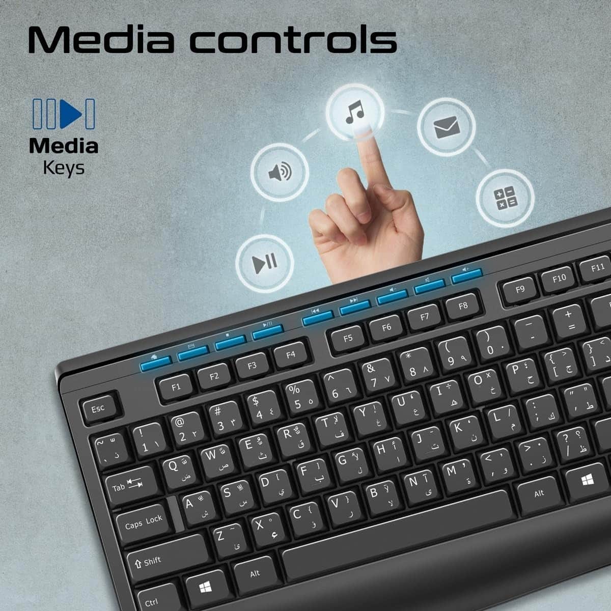 Promate Combo-CM4 Wired Keyboard & Mouse Combo