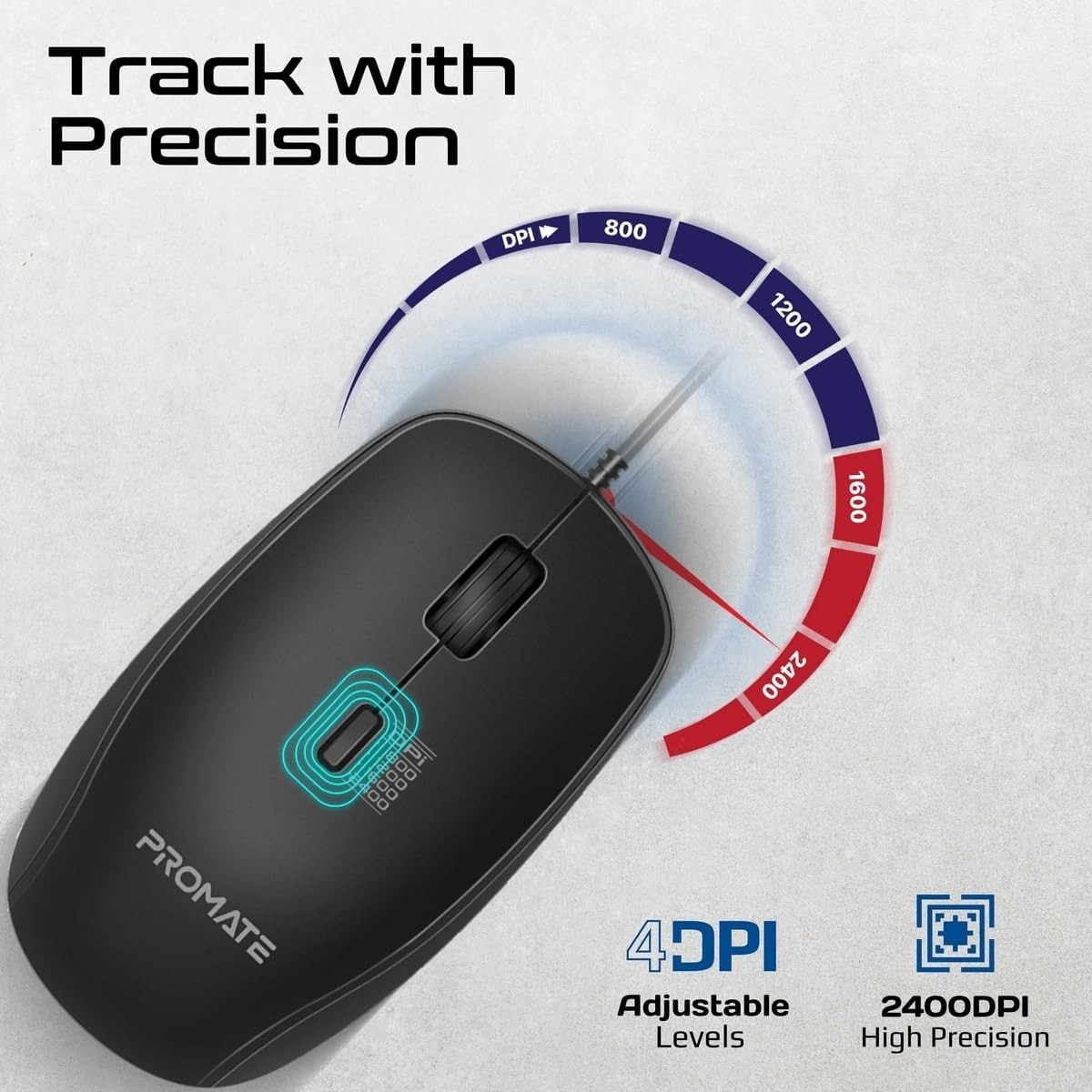 Promate Combo-CM4 Wired Keyboard & Mouse Combo