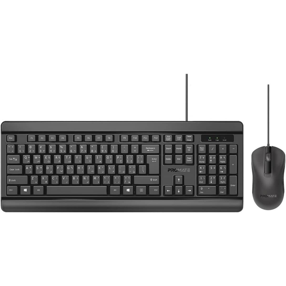 Promate Combo-CM6 Silent Wired Keyboard & Mouse Combo