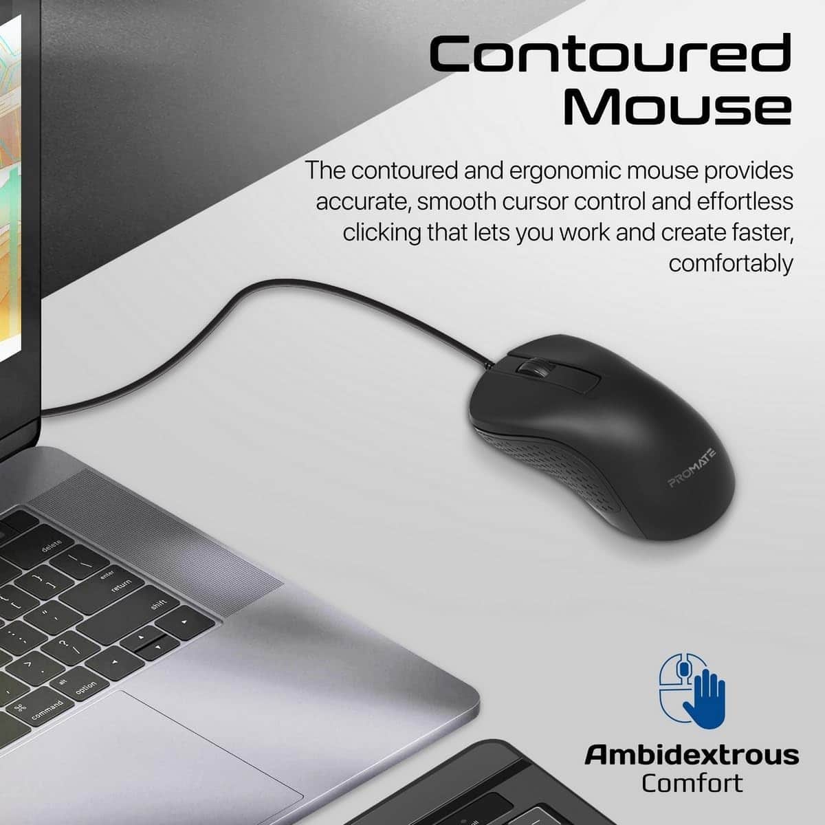 Promate Combo-CM6 Silent Wired Keyboard & Mouse Combo