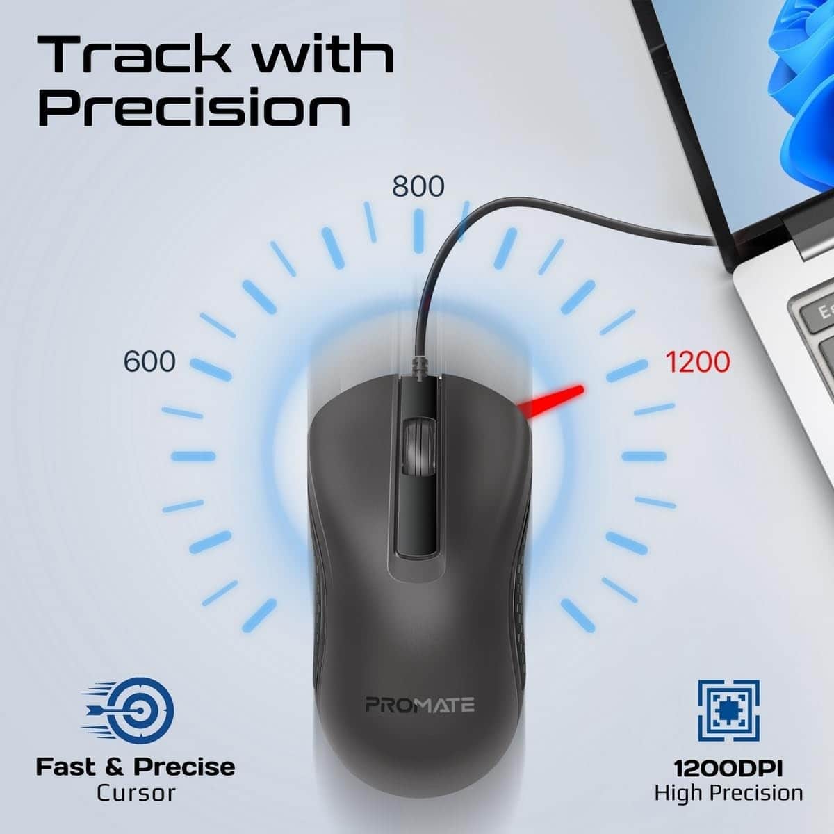 Promate Combo-CM6 Silent Wired Keyboard & Mouse Combo