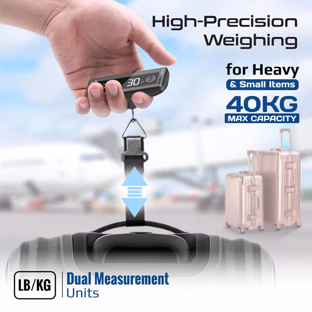 Promate Compact Touch Screen Digital Luggage Scale