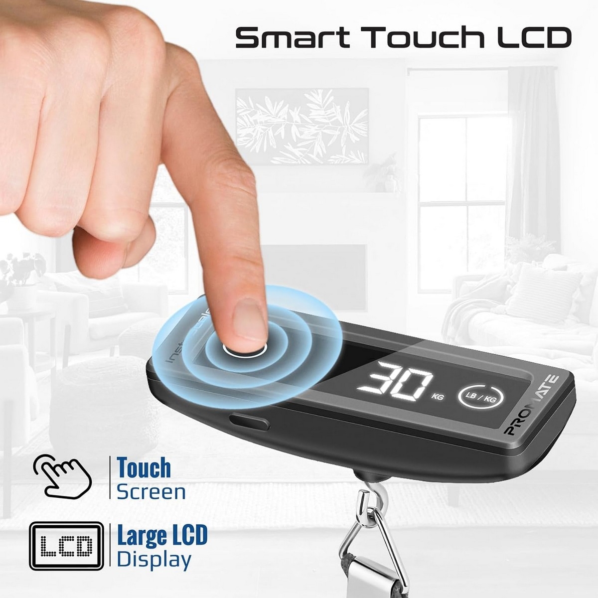 Promate Compact Touch Screen Digital Luggage Scale