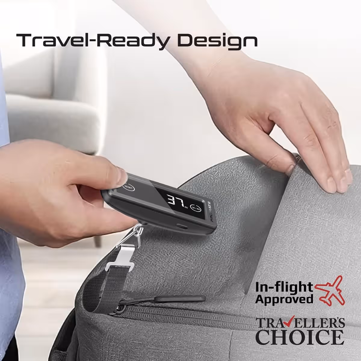 Promate Compact Touch Screen Digital Luggage Scale