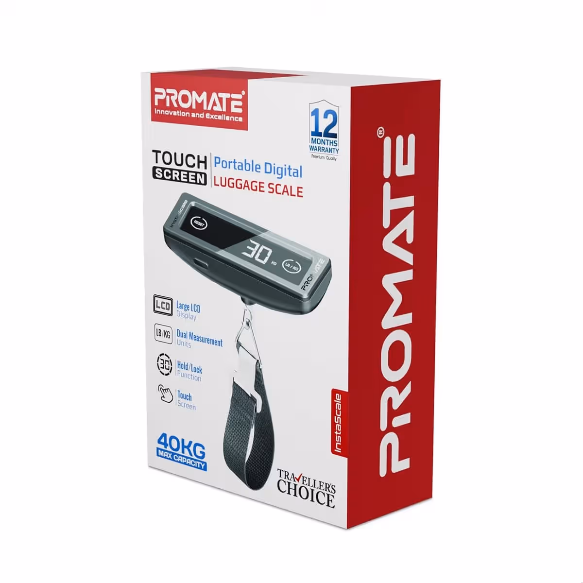 Promate Compact Touch Screen Digital Luggage Scale